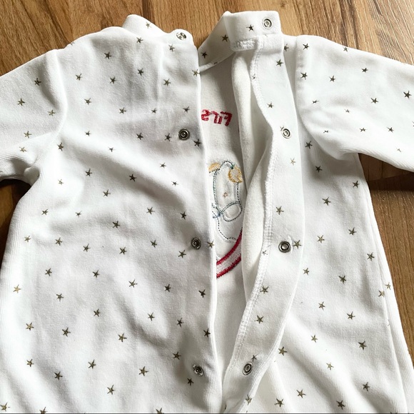 3/$25 Baby's First Christmas Footie One Piece Pajamas Little Me Button Up - Picture 3 of 11